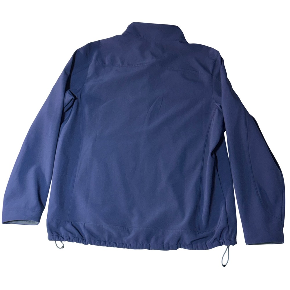 LL Bean Mens XXL Tall Navy‎ Blue Softshell Fleece Lined Full Zip Jacket OHHS2 - Picture 3 of 10